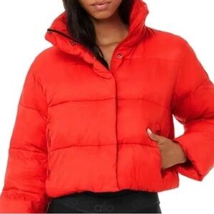 Sold out New Alo Red Gold Rush Puffer size XS